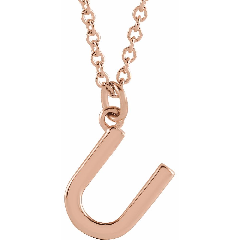 14k Gold Initial Pendant Necklace
