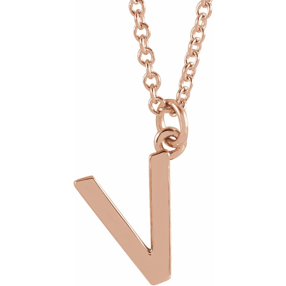 14k Gold Initial Pendant Necklace