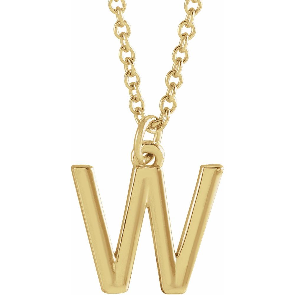 14k Gold Initial Pendant Necklace