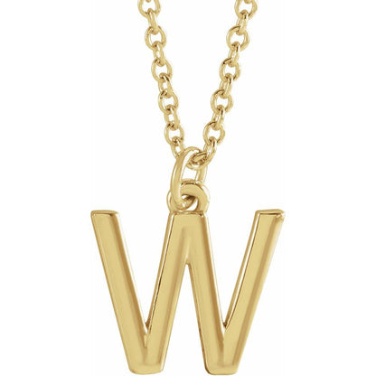 14k Gold Initial Pendant Necklace