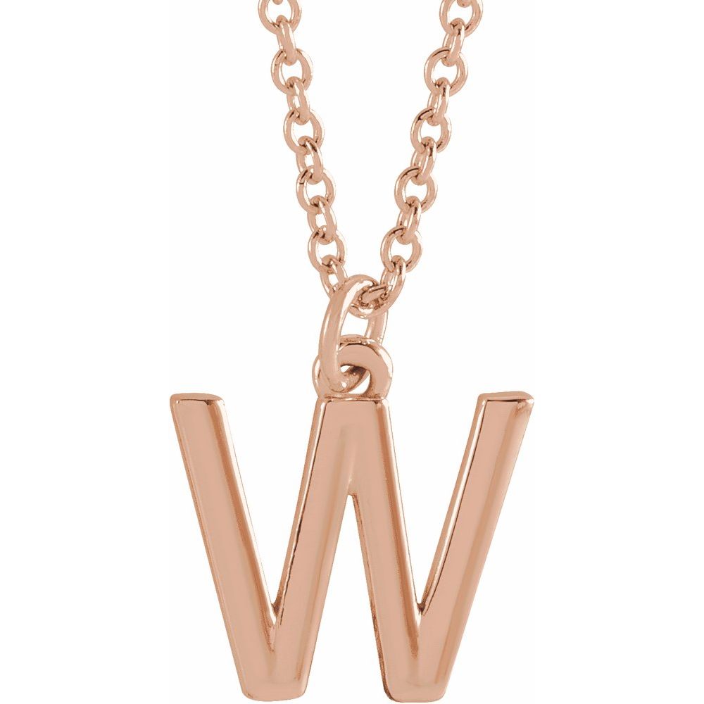 14k Gold Initial Pendant Necklace