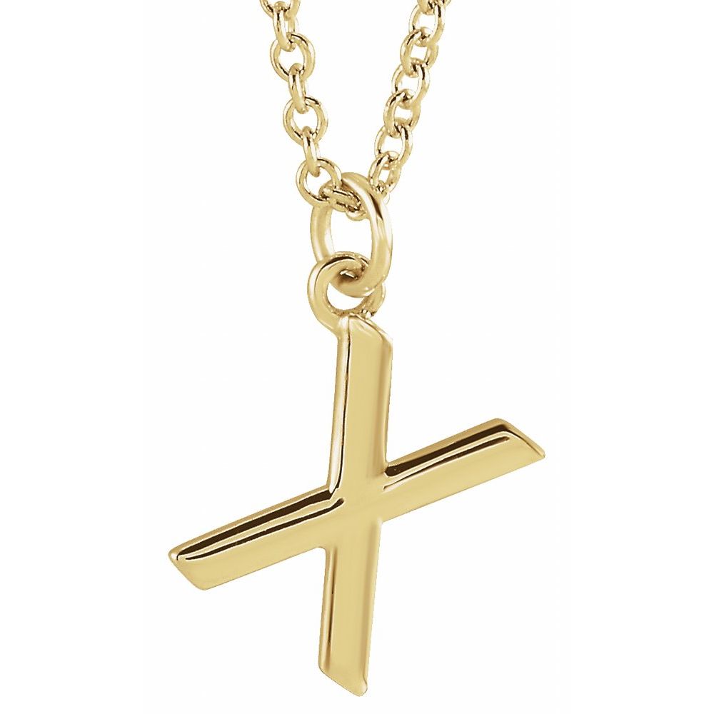 14k Gold Initial Pendant Necklace
