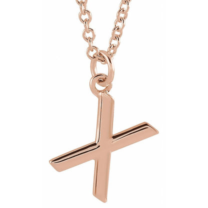 14k Gold Initial Pendant Necklace