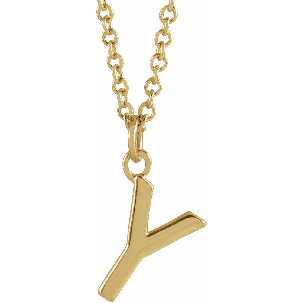 14k Gold Initial Pendant Necklace
