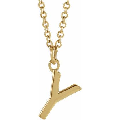 14k Gold Initial Pendant Necklace
