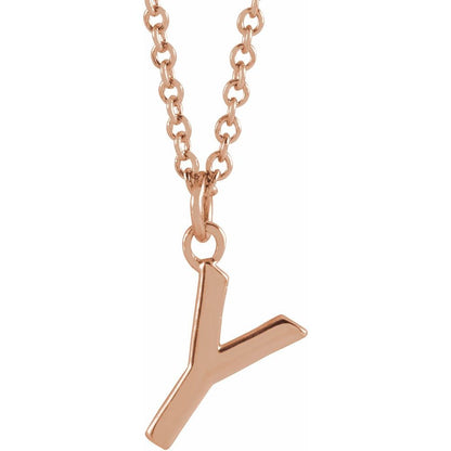 14k Gold Initial Pendant Necklace