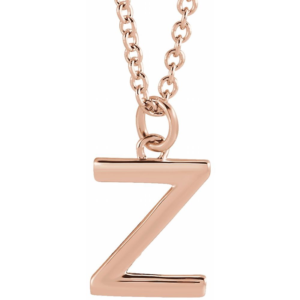 14k Gold Initial Pendant Necklace