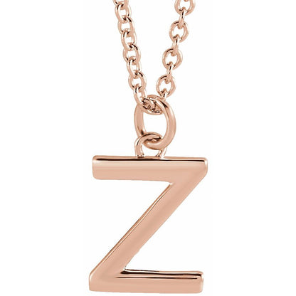 14k Gold Initial Pendant Necklace