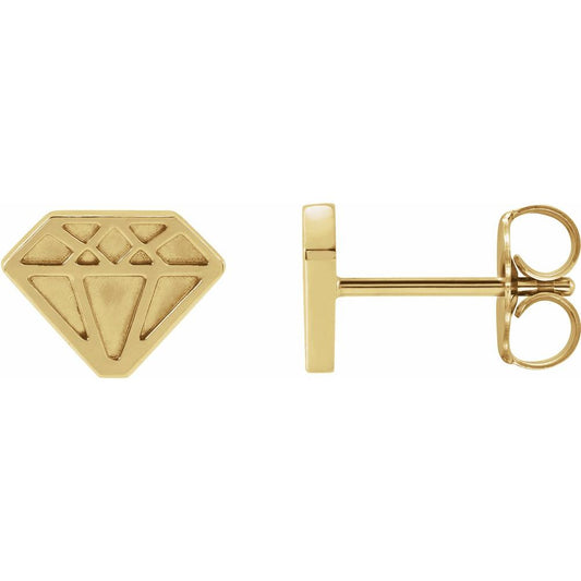 14K Tiny Diamond Stud