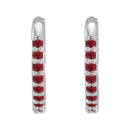 12.5mm Hinged Gemstone Earrings