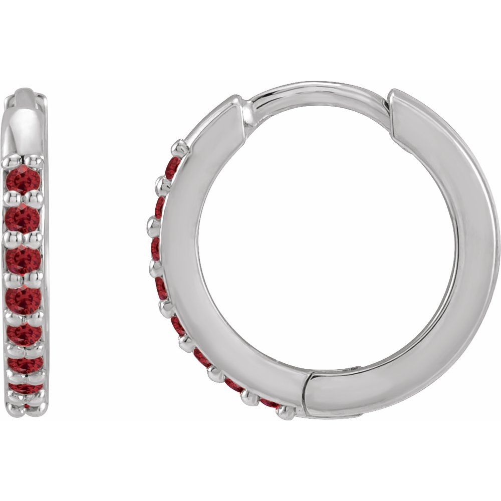 12.5mm Hinged Gemstone Earrings