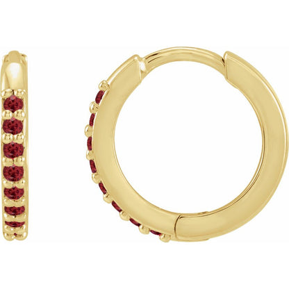 12.5mm Hinged Gemstone Earrings
