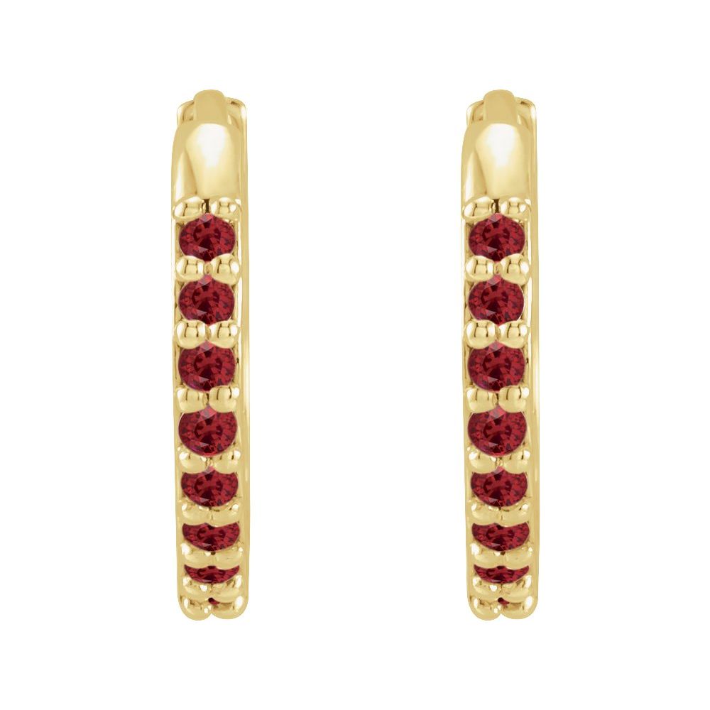 12.5mm Hinged Gemstone Earrings