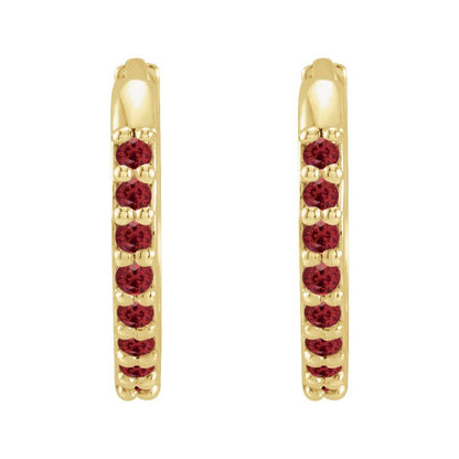 12.5mm Hinged Gemstone Earrings