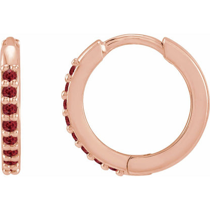 12.5mm Hinged Gemstone Earrings