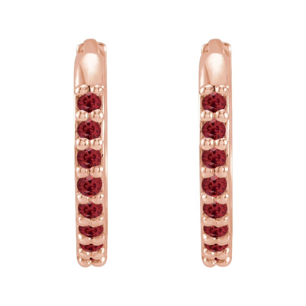 12.5mm Hinged Gemstone Earrings