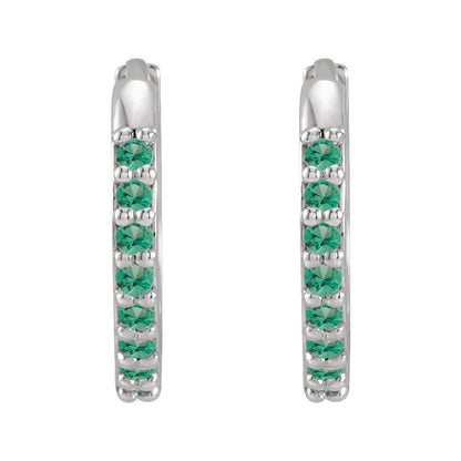 12.5mm Hinged Gemstone Earrings