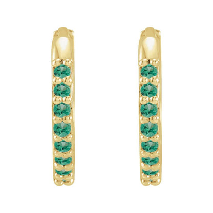 12.5mm Hinged Gemstone Earrings
