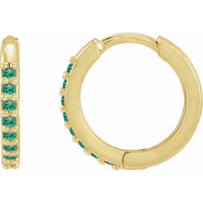 12.5mm Hinged Gemstone Earrings