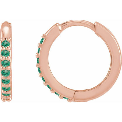 12.5mm Hinged Gemstone Earrings