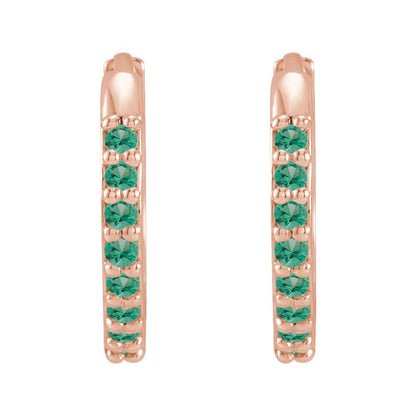 12.5mm Hinged Gemstone Earrings