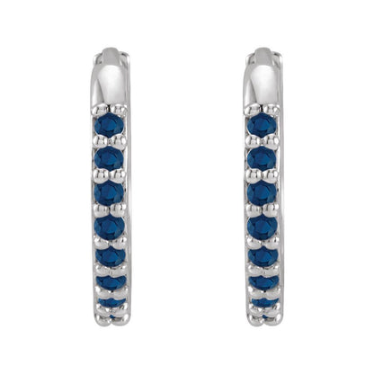 12.5mm Hinged Gemstone Earrings