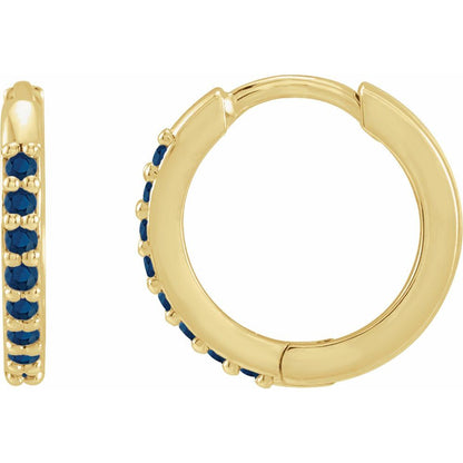 12.5mm Hinged Gemstone Earrings