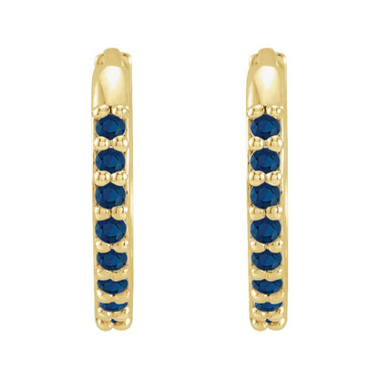 12.5mm Hinged Gemstone Earrings