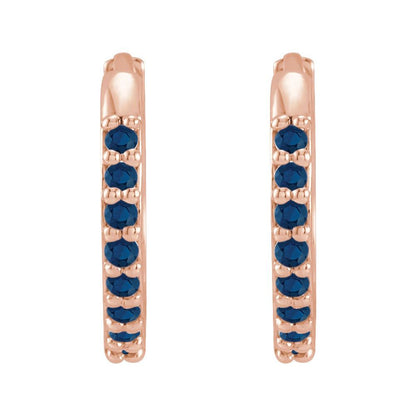 12.5mm Hinged Gemstone Earrings