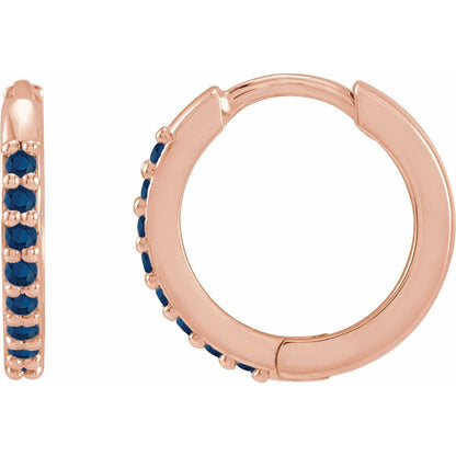 12.5mm Hinged Gemstone Earrings