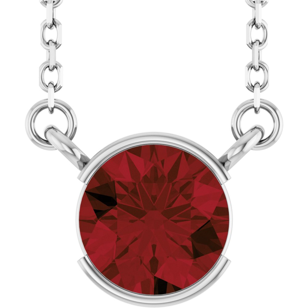 Open Bezel Gemstone Necklace