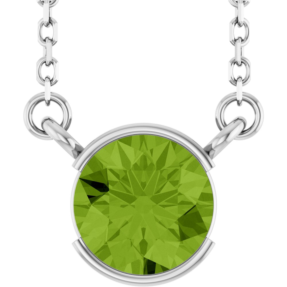 Open Bezel Gemstone Necklace