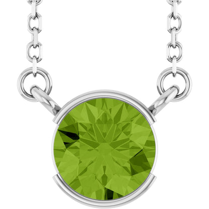Open Bezel Gemstone Necklace