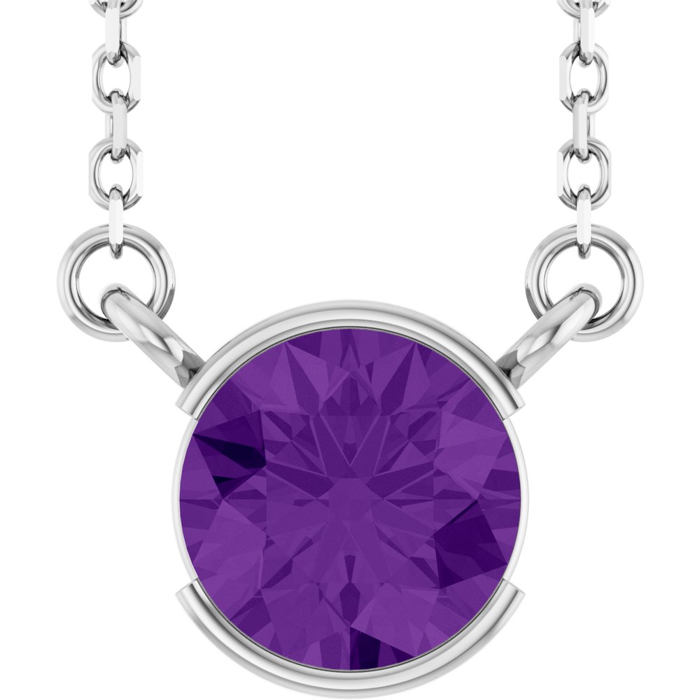 Open Bezel Gemstone Necklace