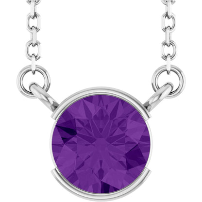 Open Bezel Gemstone Necklace