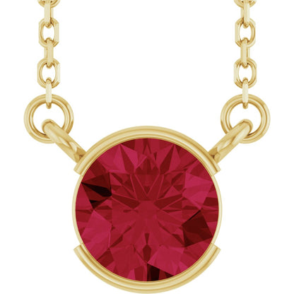 Open Bezel Gemstone Necklace