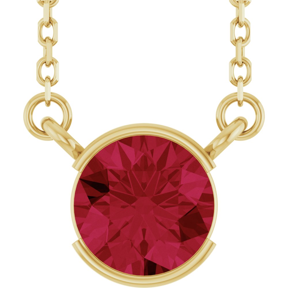 Open Bezel Gemstone Necklace