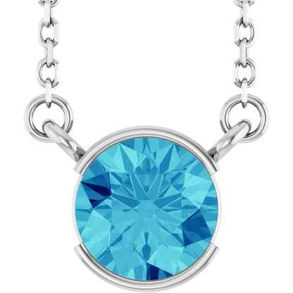Open Bezel Gemstone Necklace