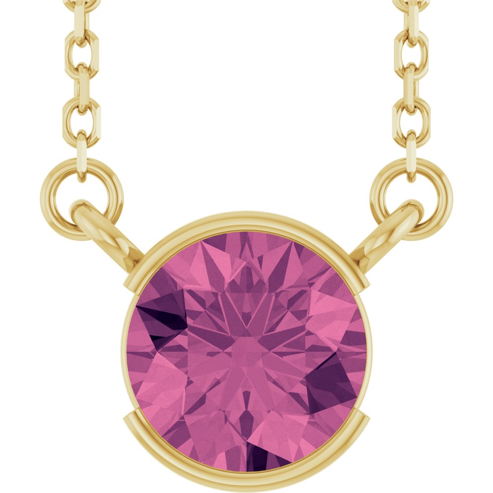 Open Bezel Gemstone Necklace