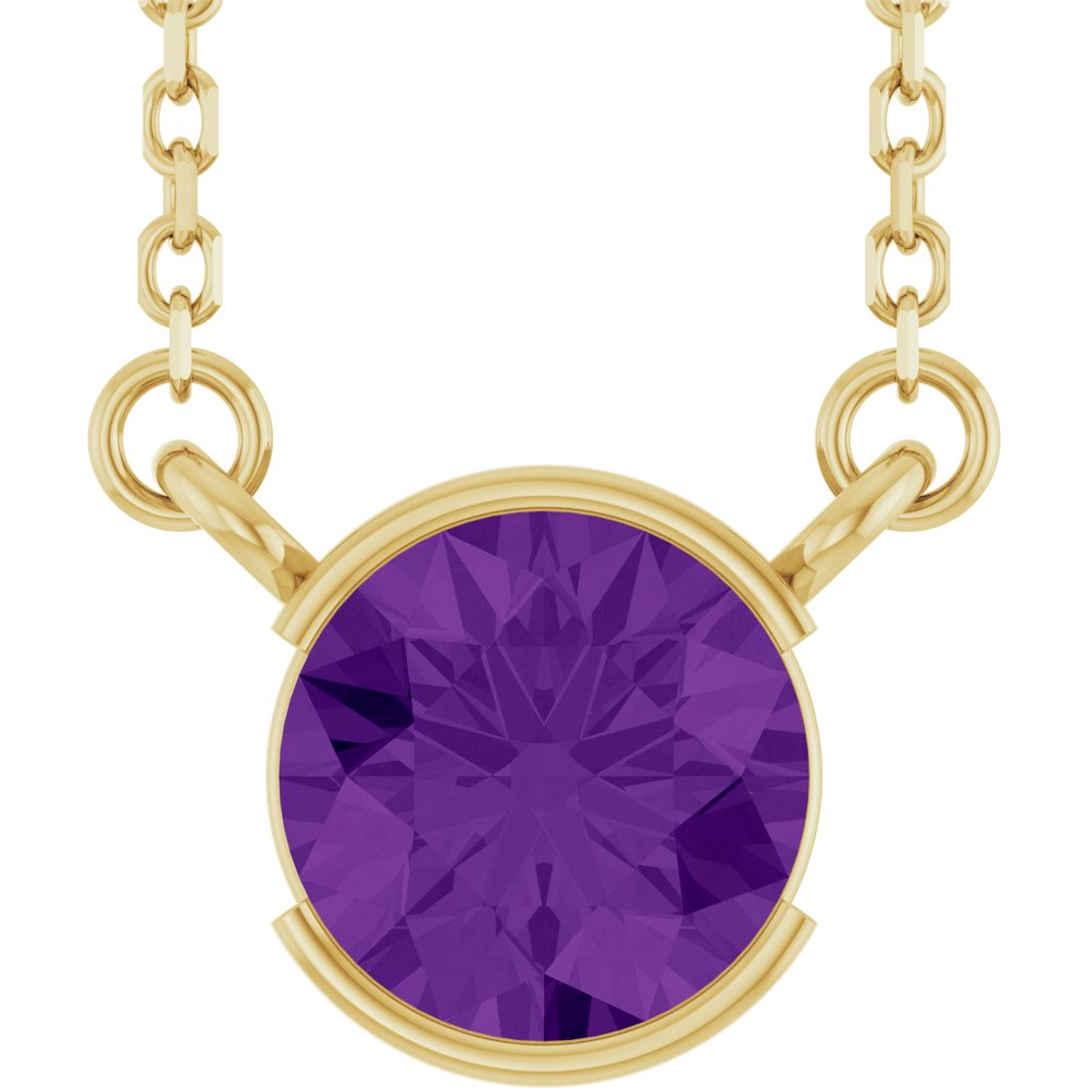Open Bezel Gemstone Necklace
