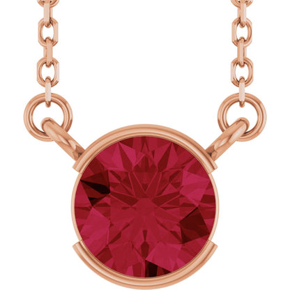 Open Bezel Gemstone Necklace
