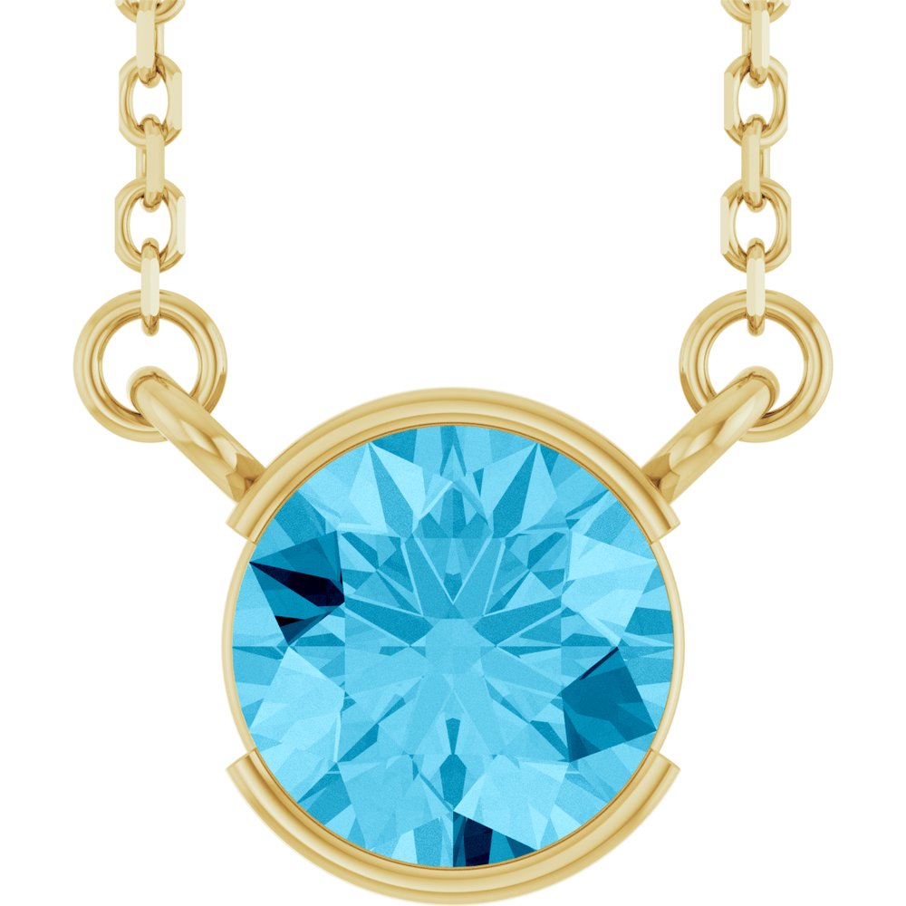 Open Bezel Gemstone Necklace