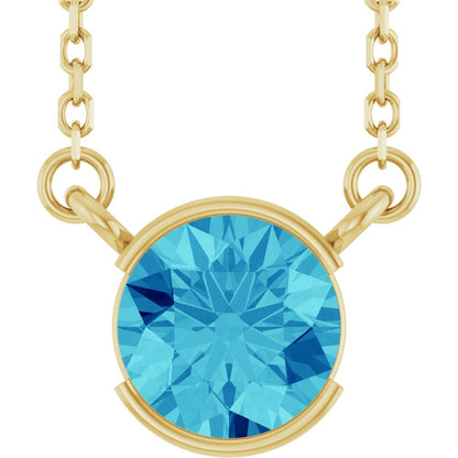 Open Bezel Gemstone Necklace