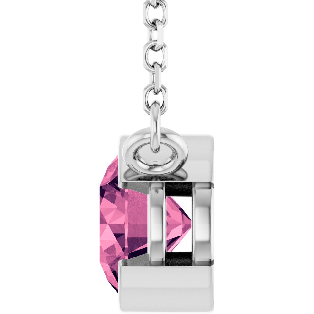 Open Bezel Gemstone Necklace