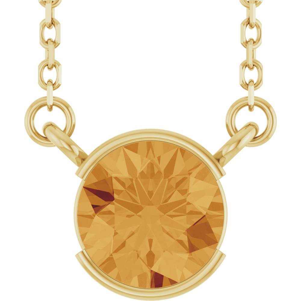 Open Bezel Gemstone Necklace