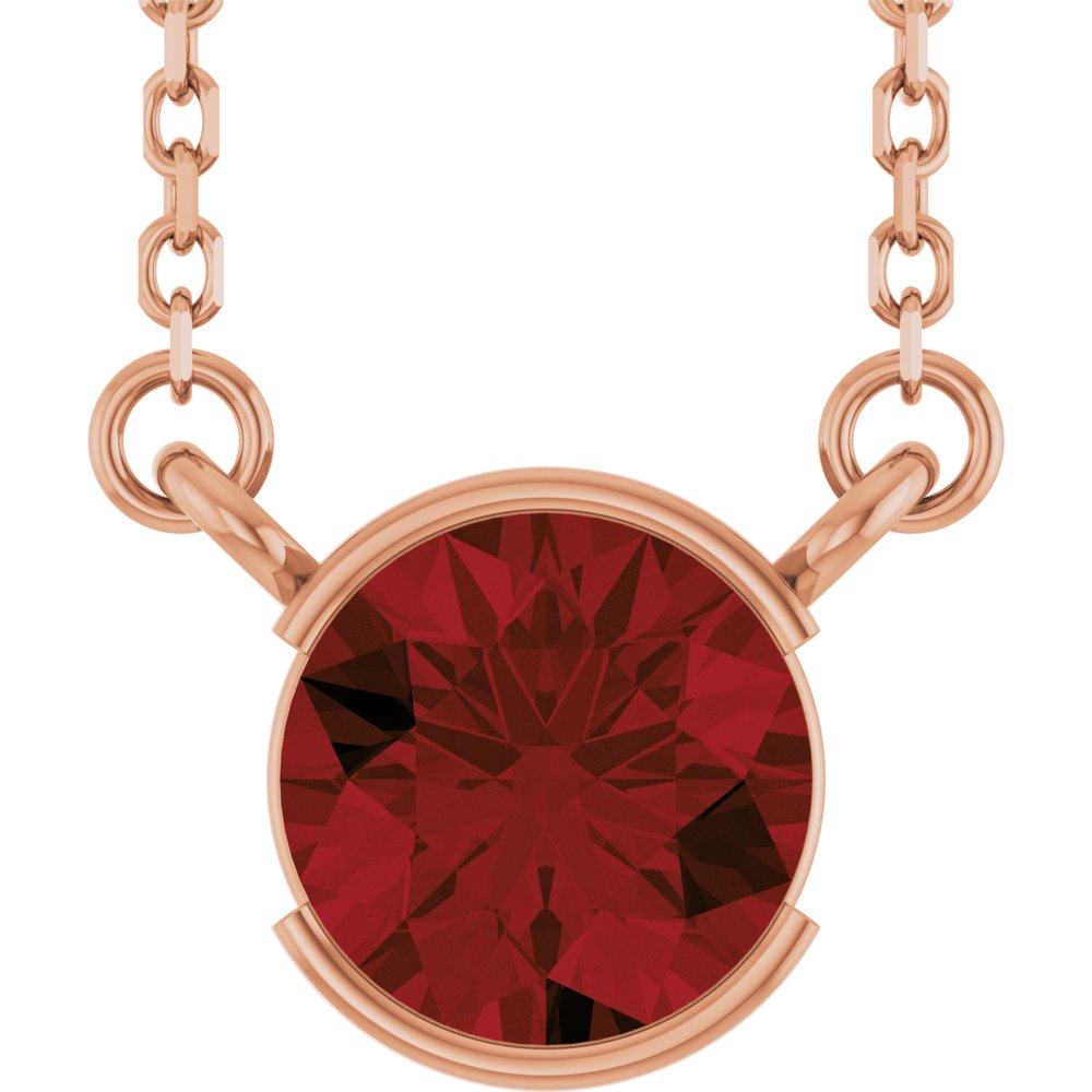 Open Bezel Gemstone Necklace