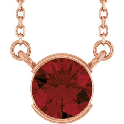 Open Bezel Gemstone Necklace