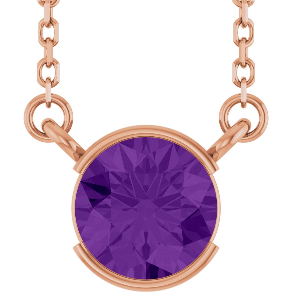 Open Bezel Gemstone Necklace
