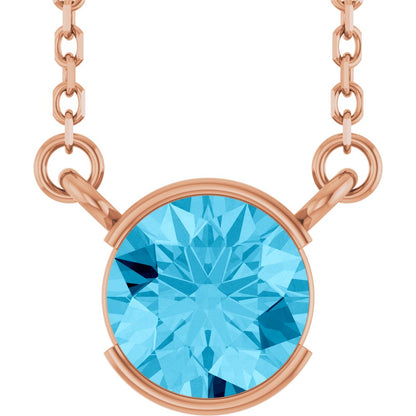 Open Bezel Gemstone Necklace