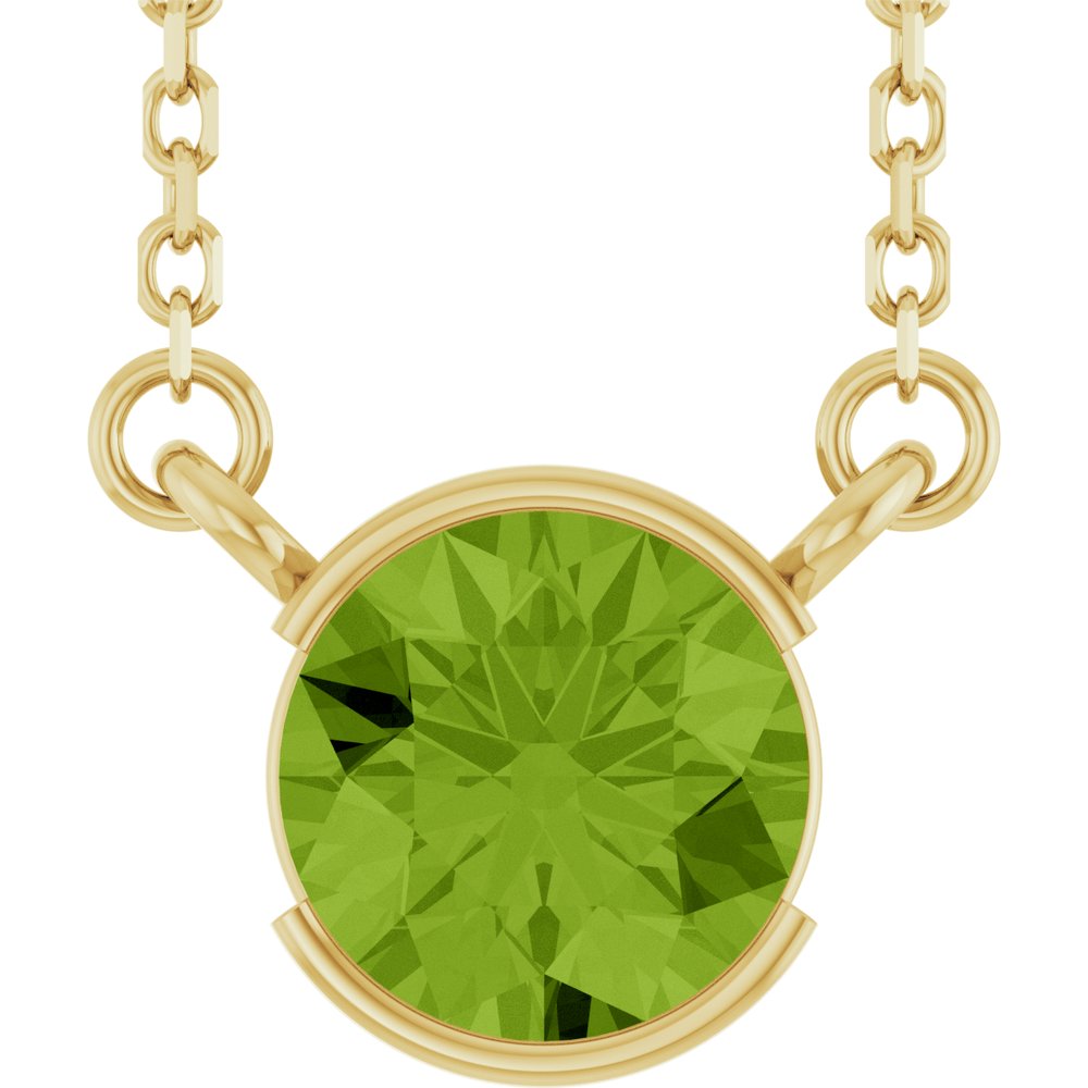 Open Bezel Gemstone Necklace